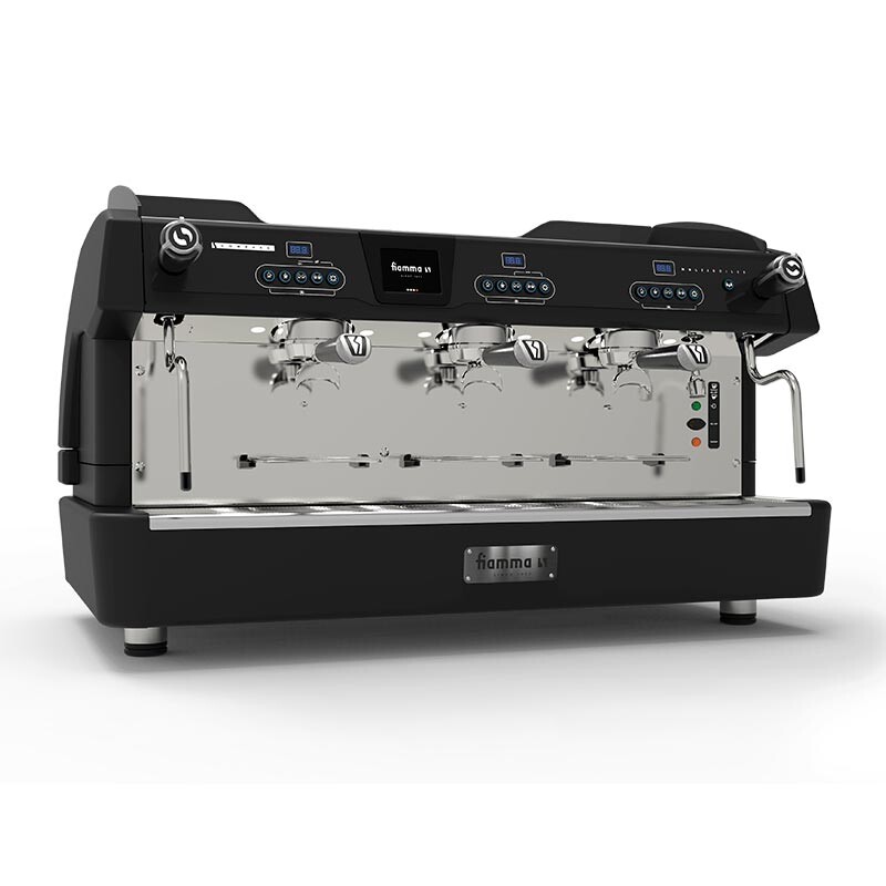 Fiamma Compass 3 Multiboiler (4) Tall Cup Espresso Kahve Makinesi, 3 Gruplu, Siyah - Fiamma