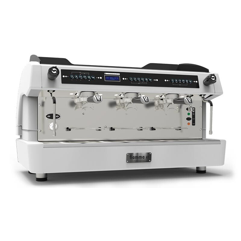 Fiamma Compass 3 Volumetric Dozaj, Double Boiler Tall Cup Espresso Kahve Makinesi, 3 Gruplu, Beyaz - Fiamma