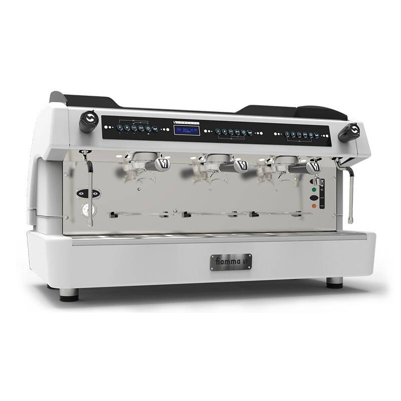 Fiamma Compass 3 Volumetric Dozaj, Double Boiler Tall Cup Espresso Kahve Makinesi, 3 Gruplu, Beyaz - 1