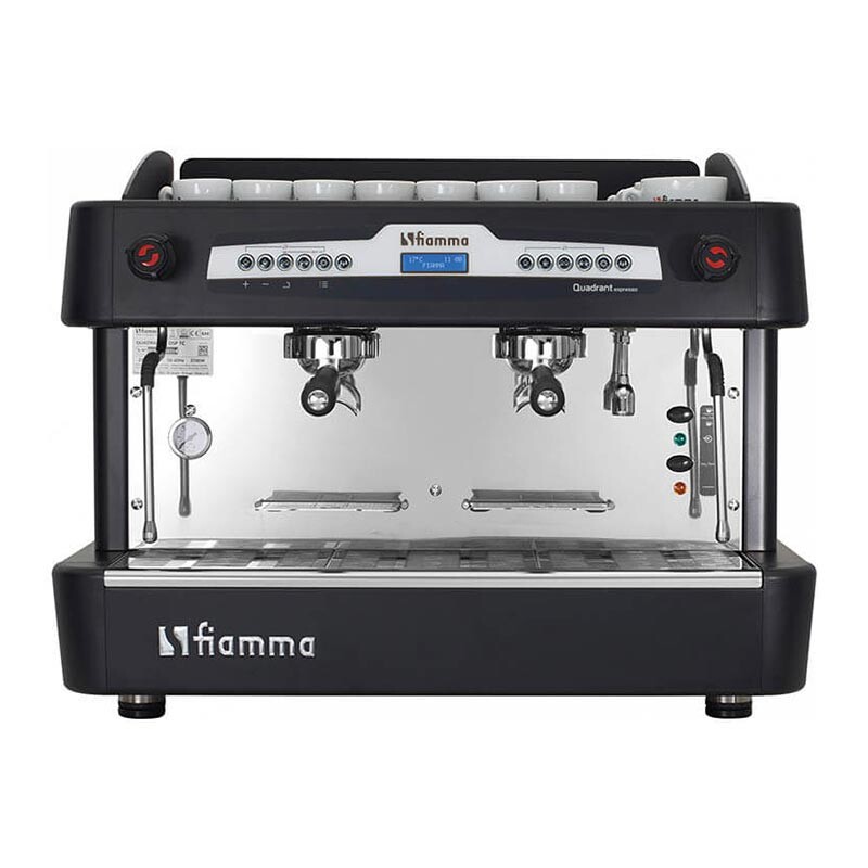 Fiamma Quadrant 2 DSP TC Espresso Kahve Makinesi, Volumetric Dozaj, 2 Gruplu, Siyah - 1