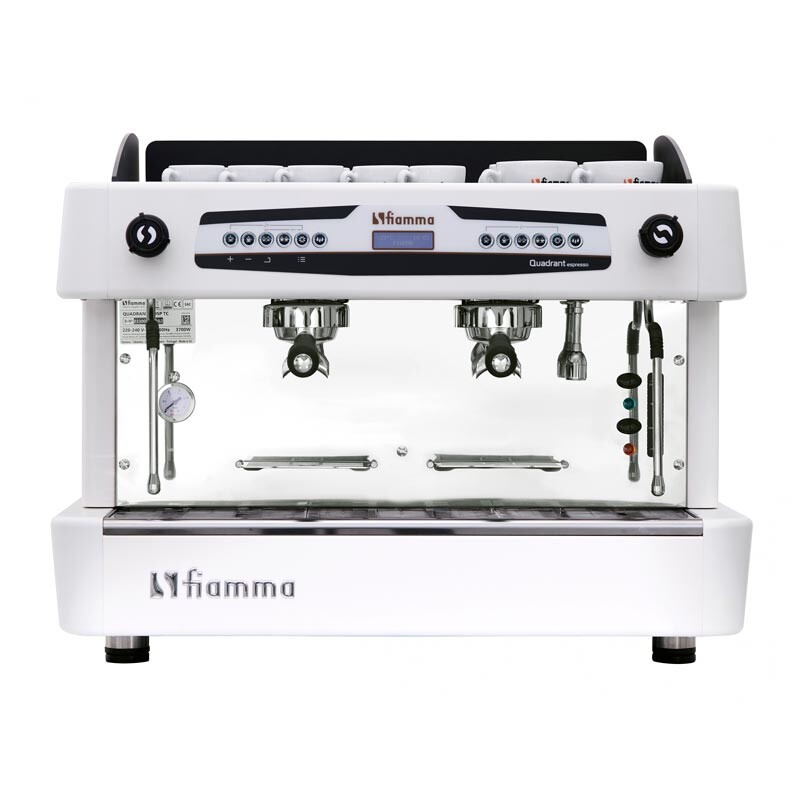 Fiamma Quadrant 2 DSP TC Espresso Kahve Makinesi, Volumetrik Dozaj, 2 Gruplu, Beyaz - 1