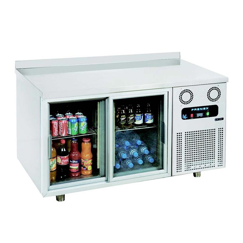 Frenox CGN2-SL Yatay Tip Sürgü Cam Kapılı Tezgah Altı Buzdolabı, Çift Kapı - Frenox