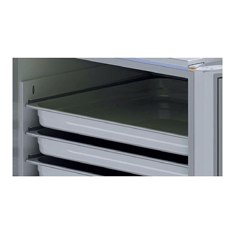 Iceinox CB 12 Soğutmalı ve Donduruculu Banket Arabası, Paslanmaz Çelik, 79x58x179 cm - 3