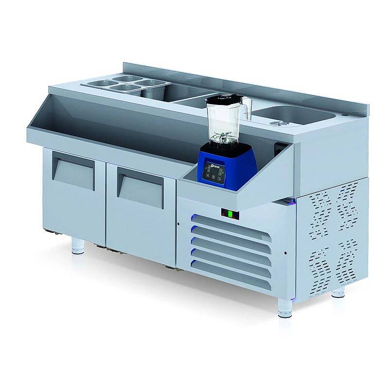 Iceinox CCY 190 Kokteyl Hazırlık Buzdolabı, Paslanmaz Çelik, 160x60x85 cm - 1