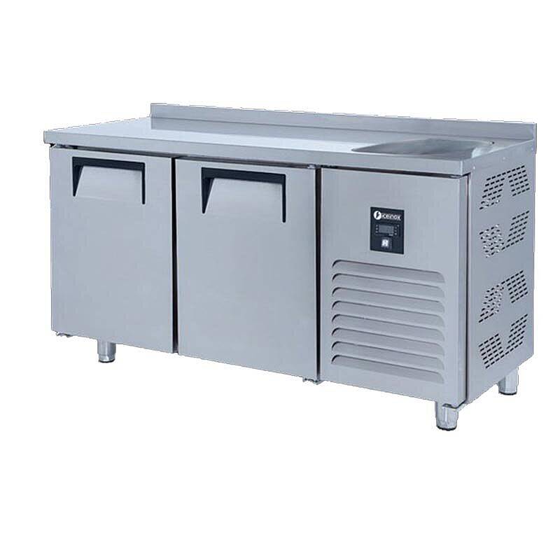 Iceinox CTS 275 CR S Tezgah Tip Evyeli Buzdolabı, Paslanmaz Çelik, 150x60x85 cm - 1