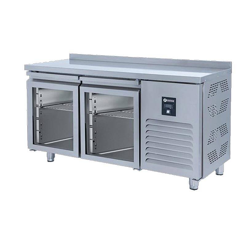 Iceinox CTS 330 CR UG Tezgah Tip GN Buzdolabı, 2 Cam Kapılı, Paslanmaz Çelik - 1