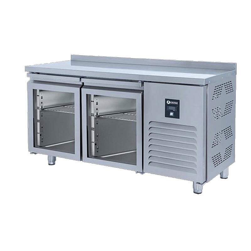 Iceinox CTS 330 UG Tezgah Tip GN Buzdolabı, Paslanmaz Çelik, 2 Cam Kapılı - Iceinox