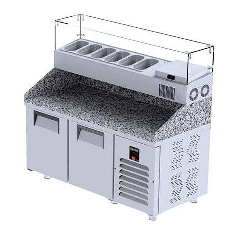 Iceinox PTS GR 330 Make Up GN Buzdolabı, Paslanmaz Çelik, 150x80x108/150 cm - Iceinox