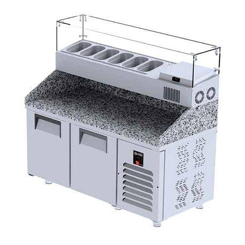 Iceinox PTS GR 330 Make Up GN Buzdolabı, Paslanmaz Çelik, 150x80x108/150 cm - 1