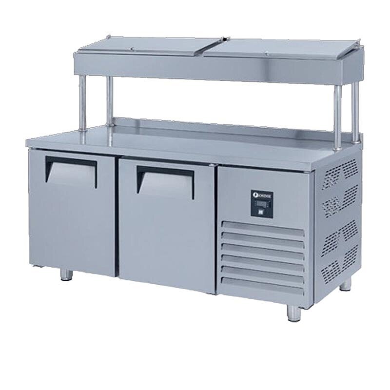 Iceinox PTS H 275 Make Up Yüksek Buzdolabı, Paslanmaz Çelik, 2 Kapılı - Iceinox