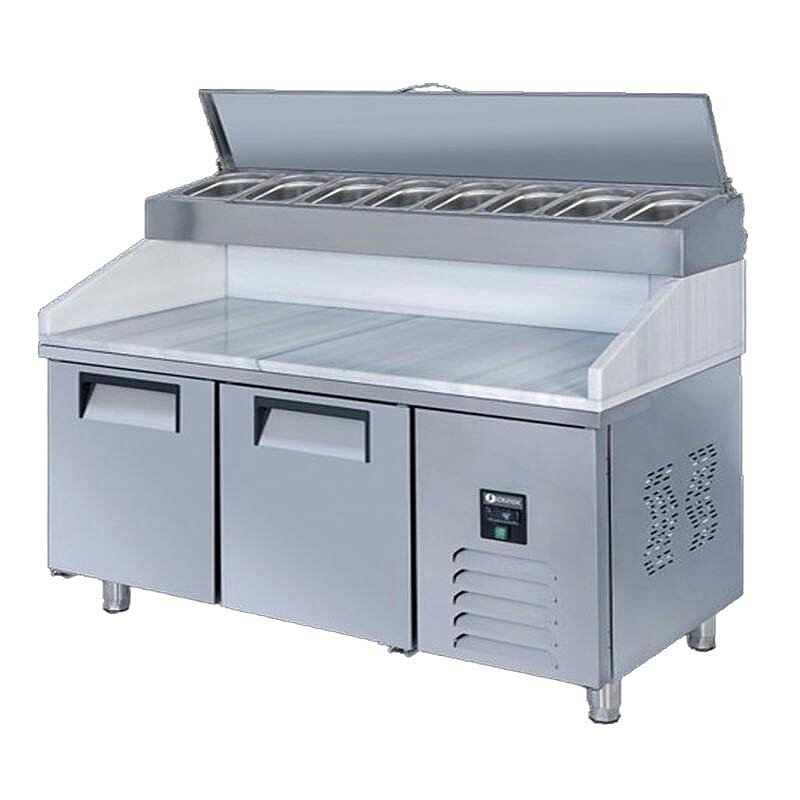 Iceinox PTS HM 330 CR Mermerli Make Up Buzdolabı, Paslanmaz Çelik, 150x70x130 cm - Iceinox