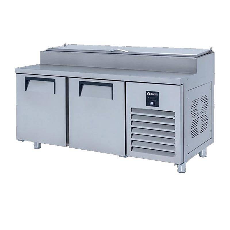 Iceinox PTS L 330 CR Make Up Kısa Buzdolabı, Paslanmaz Çelik, 2 Kapılı - 1