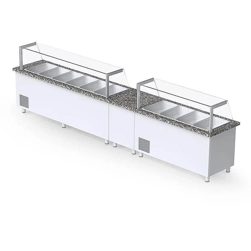 Iceinox STH F 515 CR Servis Buzdolabı, Paslanmaz Çelik, 3 Kapılı - Iceinox