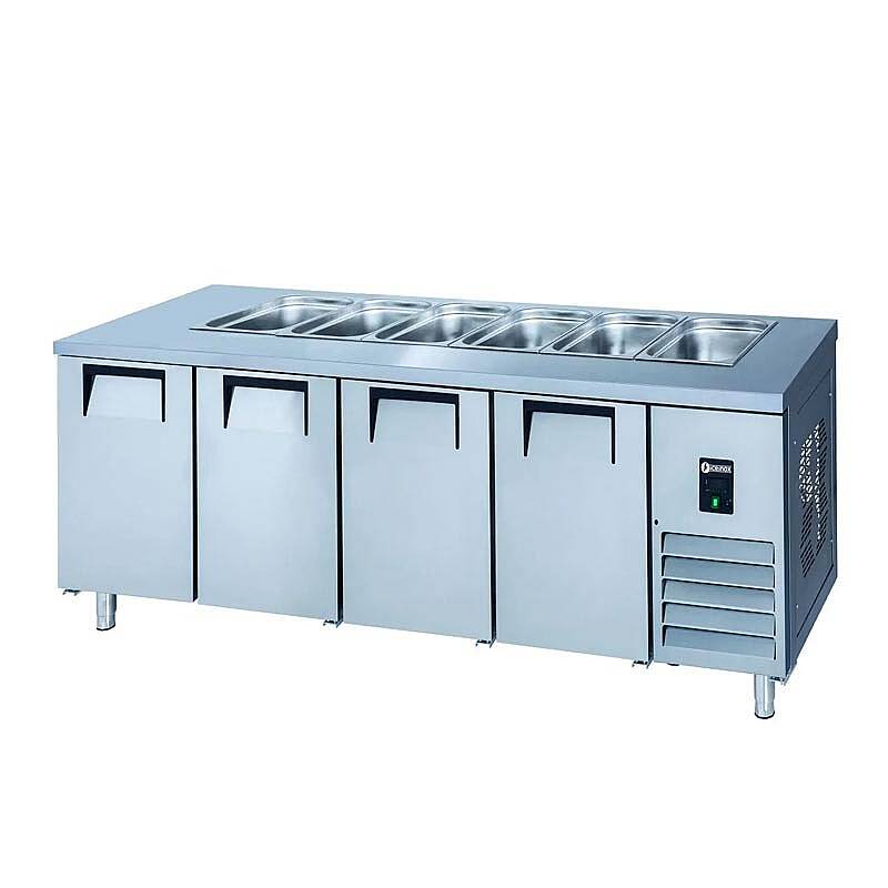 Iceinox STS 650 CR Servis Tip Buzdolabı, Paslanmaz Çelik, 4 Kapılı, 250x70x85 cm - 1