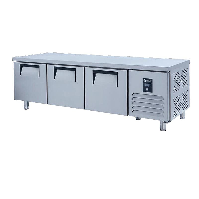 Iceinox UTS 330 Pişirici Altı Buzdolabı, Paslanmaz Çelik, 3 Kapılı - Iceinox