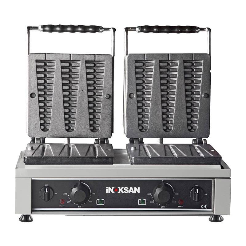 İnoksan Çam Model Profesyonel Waffle Makinesi, Paslanmaz Çelik Gövde, İkili - 1