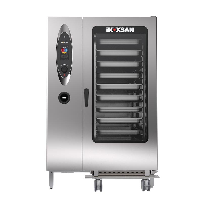 İnoksan FBE-40T Kombi Fırın, 40 Tepsi Kapasiteli, Paslanmaz Çelik, Elektrikli - İnoksan