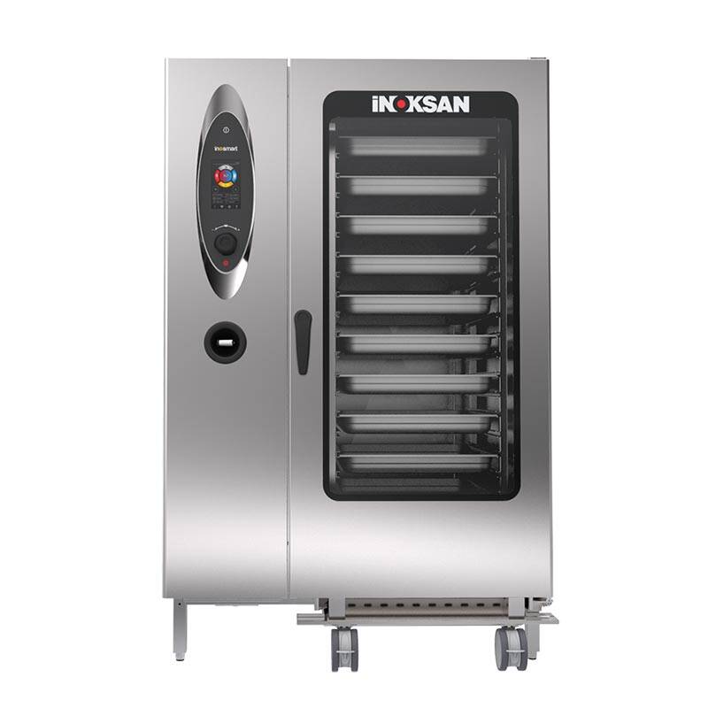 İnoksan FBE-40T Kombi Fırın, 40 Tepsi Kapasiteli, Paslanmaz Çelik, Elektrikli - 1