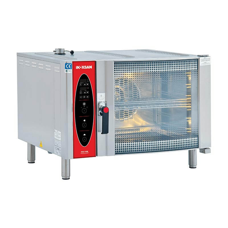İnoksan FKE-006 Set Üstü Konveksiyonlu Fırın, 10 Tepsi Kapasiteli, Paslanmaz Çelik, Elektrikli - İnoksan