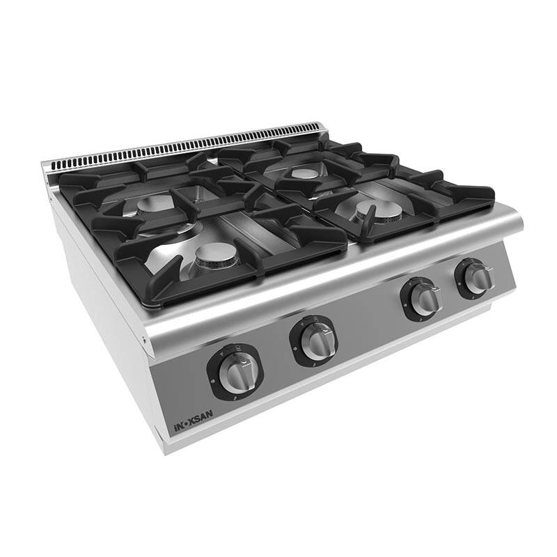 İnoksan Perfect 700 Seri Set Üstü Ocak, 1 Modül, Paslanmaz Çelik, Gazlı - 1