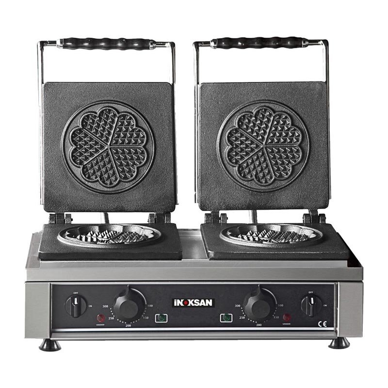 İnoksan Yonca Model Waffle Makinesi, Paslanmaz Çelik Gövde, İkili - İnoksan