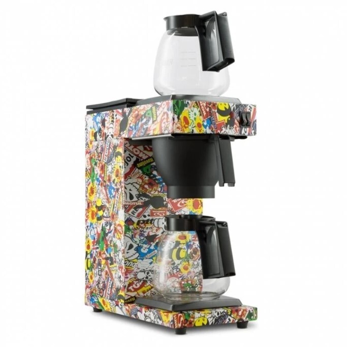 KEF FLT120-2 Filtre Kahve Makinası 2 Cam Potlu Grafiti, 1.8 Lt. x 2 - KEF