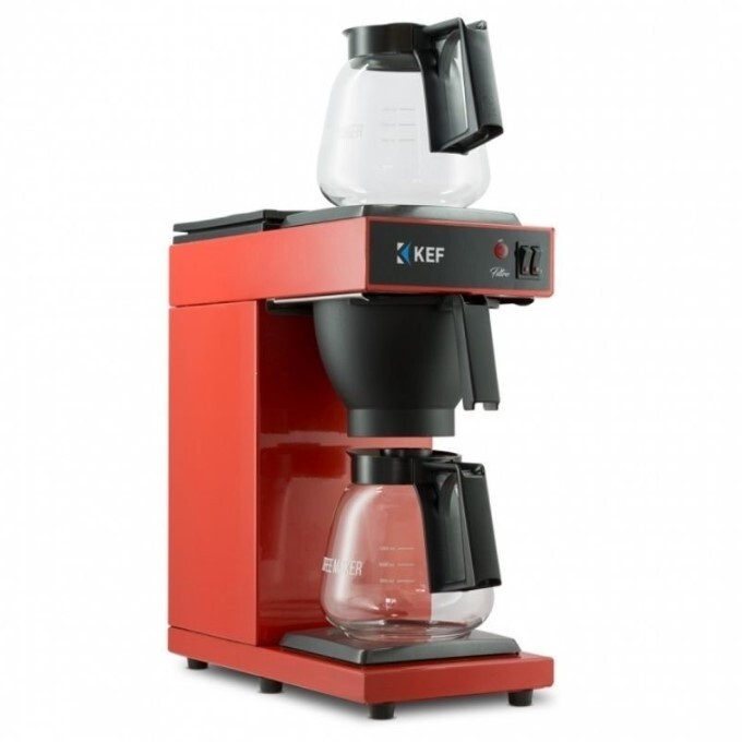 KEF FLT120-2 Filtre Kahve Makinası 2 Cam Potlu, Kırmızı, 1.8 Lt. x 2 - KEF