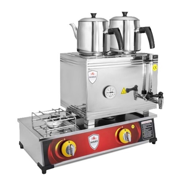 Mars 25lik Pleytli Kaynaklı Gazlı CE Çay Makinesi MCK-25G - Mars