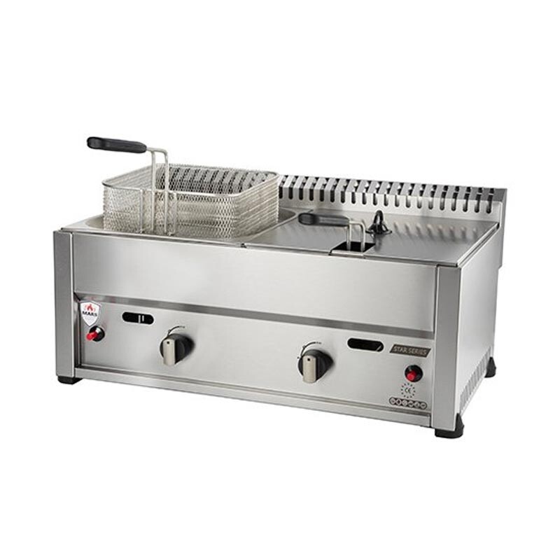 Mars Star Seri 8+8 lt. Fritöz Gazlı CE MF-8+8G - Mars