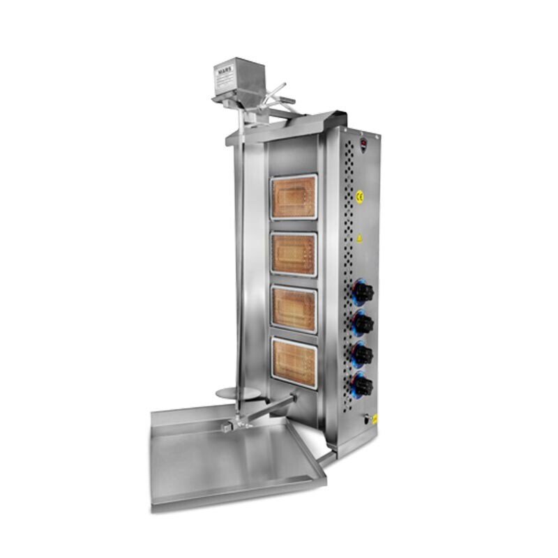 Mars Üstten Motorlu Döner Ocağı 4'lü Gazlı CE ÜST-04G - Mars