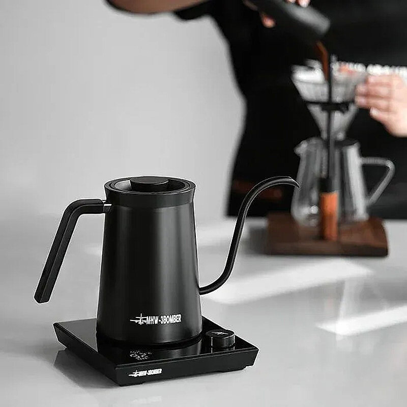 MHW-3Bomber BK6054B-OS Pour Over Isı Ayarlı Kettle, Paslanmaz Çelik, 600 ml, Elektrikli, Siyah - 3