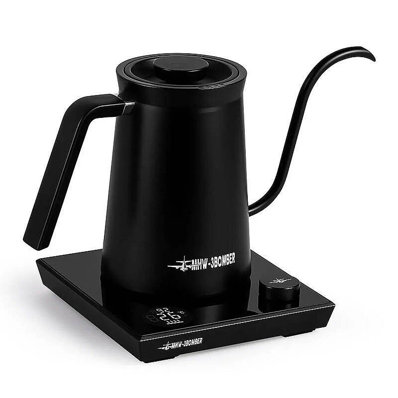 MHW-3Bomber BK6054B-OS Pour Over Isı Ayarlı Kettle, Paslanmaz Çelik, 600 ml, Elektrikli, Siyah - 1