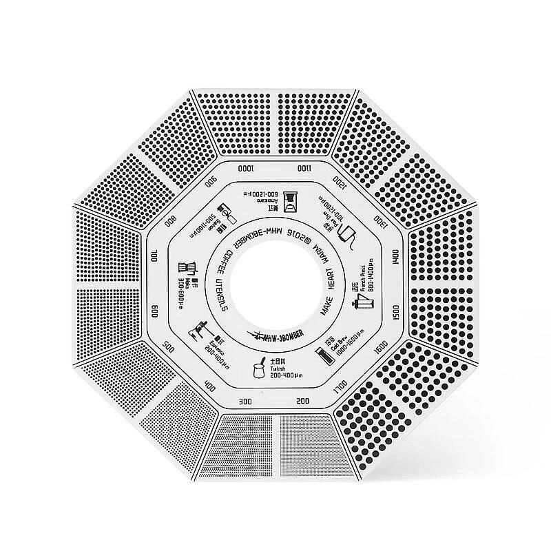 MHW-3Bomber C5626 Kahve Öğütüm Boyutu Ölçüm Kartı, Akrilik, 10 cm, 17 gr - MHW-3Bomber