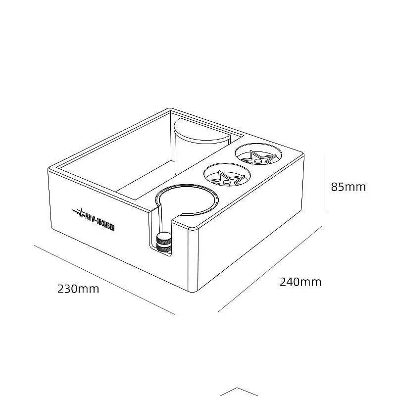 MHW-3Bomber CH5495-OS Çok Amaçlı Knock Box, 240 x 230 x 85 mm, Siyah - 4
