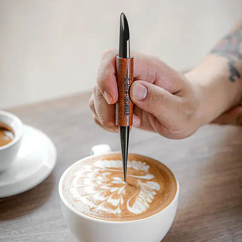 MHW-3Bomber CN5400R-OS Rosewood Latte Art Kalemi, Paslanmaz Çelik, 14.2 cm - 3