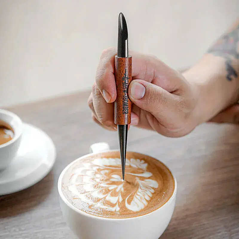 MHW-3Bomber CN5400R-OS Rosewood Latte Art Kalemi, Paslanmaz Çelik, 14.2 cm - 3