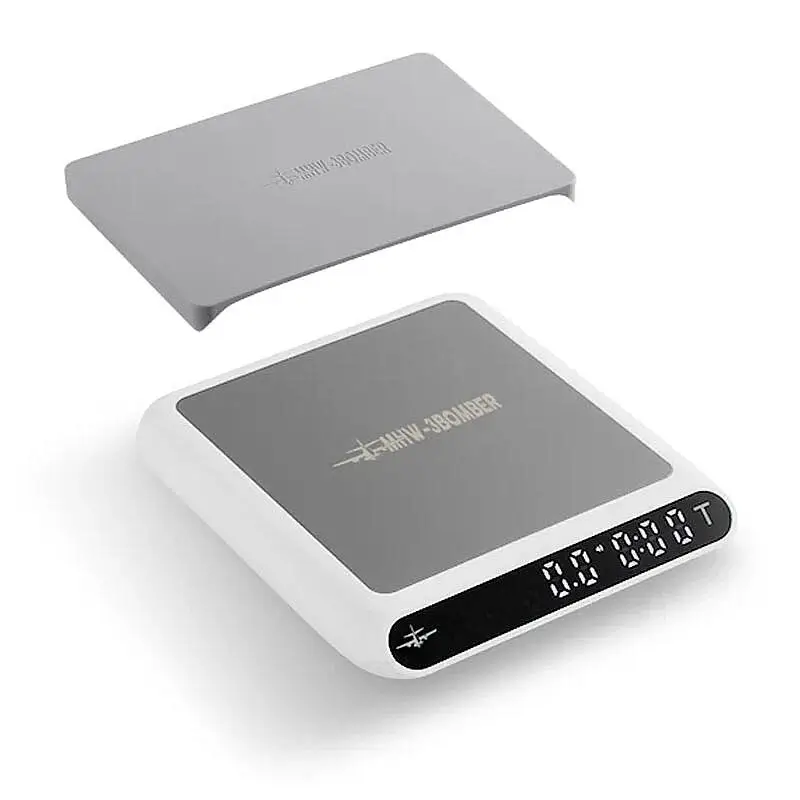 MHW-3Bomber ES5485W Formula Dijital Kahve Tartısı, 130x150x28 mm, 1500 mAh, Beyaz - 1