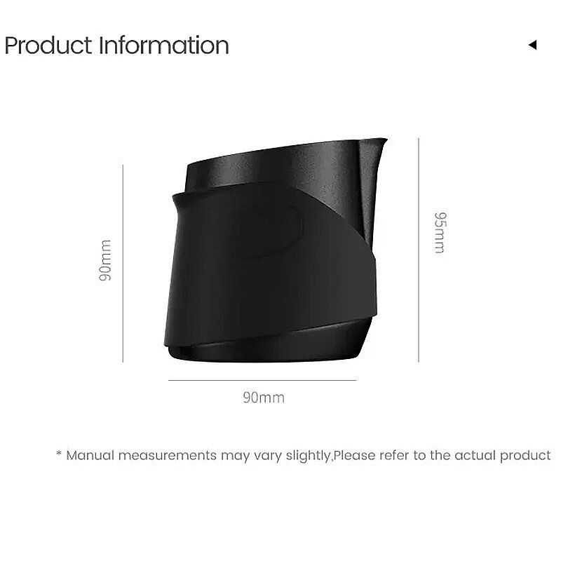 MHW-3Bomber P6513B Kulpsuz Süt Potu Pitcher, Paslanmaz Çelik, 400 ml, Siyah - 4