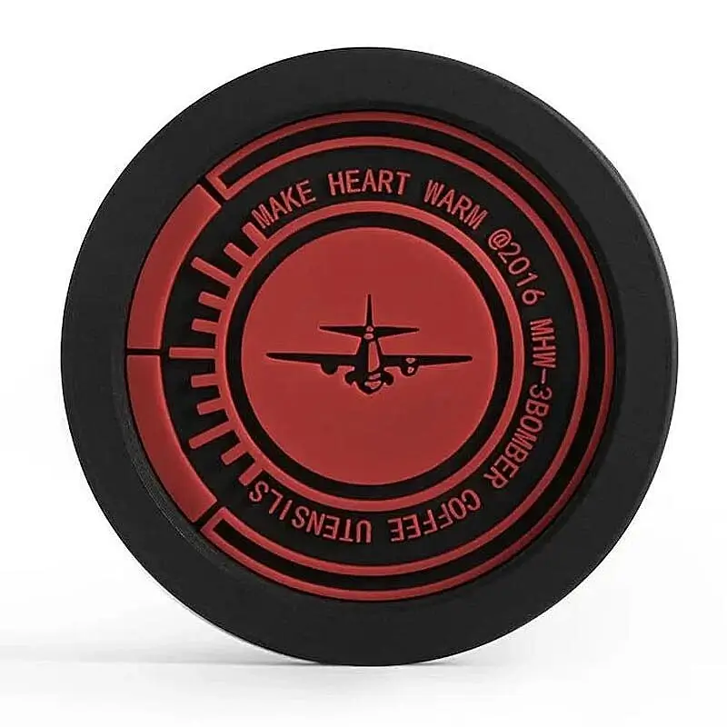 MHW-3Bomber SP5328 Silikon Yuvarlak Tamper Matı, 58 mm, Siyah - Kırmızı - 1