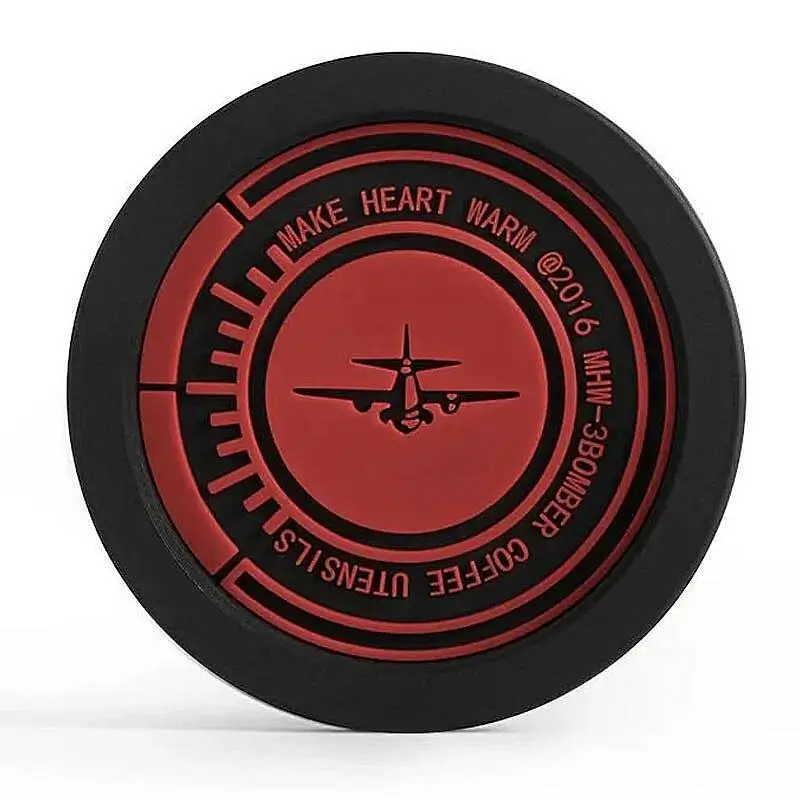MHW-3Bomber SP5328 Silikon Yuvarlak Tamper Matı, 58 mm, Siyah - Kırmızı - 1