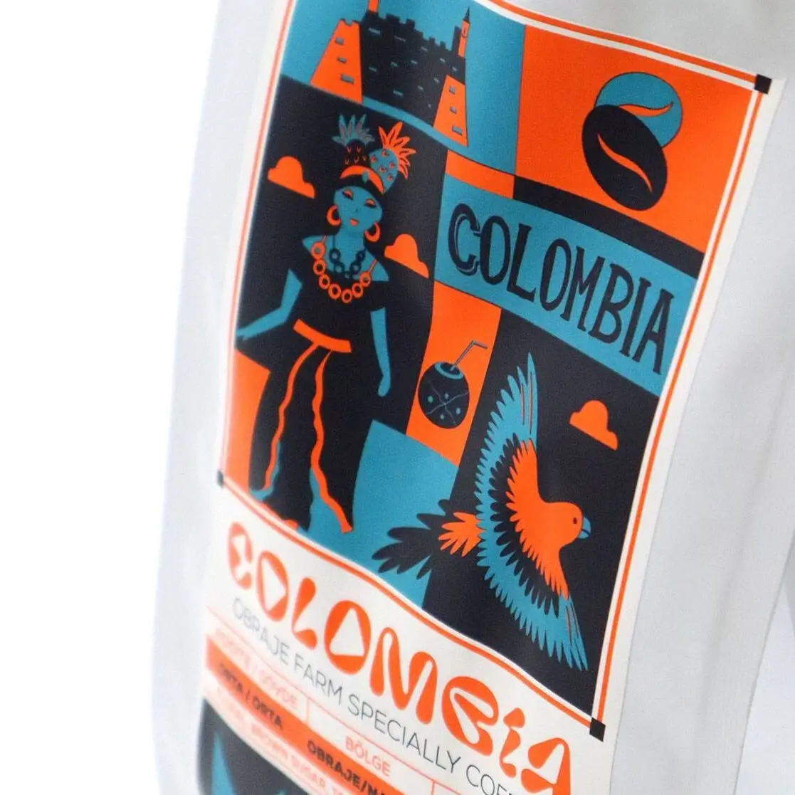 Mujo Coffee Colombia Obraje Farm Specially Coffee 1000 gr. Taze Kavrulmuş Çekirdek Kahve - Mujo Coffee (1)