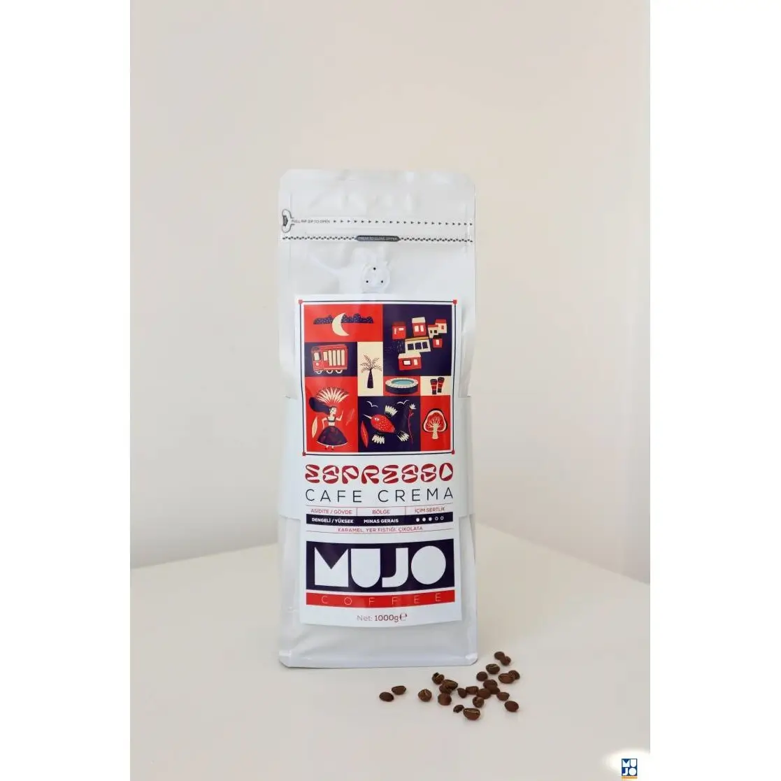 Mujo Coffee Espresso Cafe Crema 1000 gr. Taze Kavrulmuş Çekirdek Kahve - Mujo Coffee (1)
