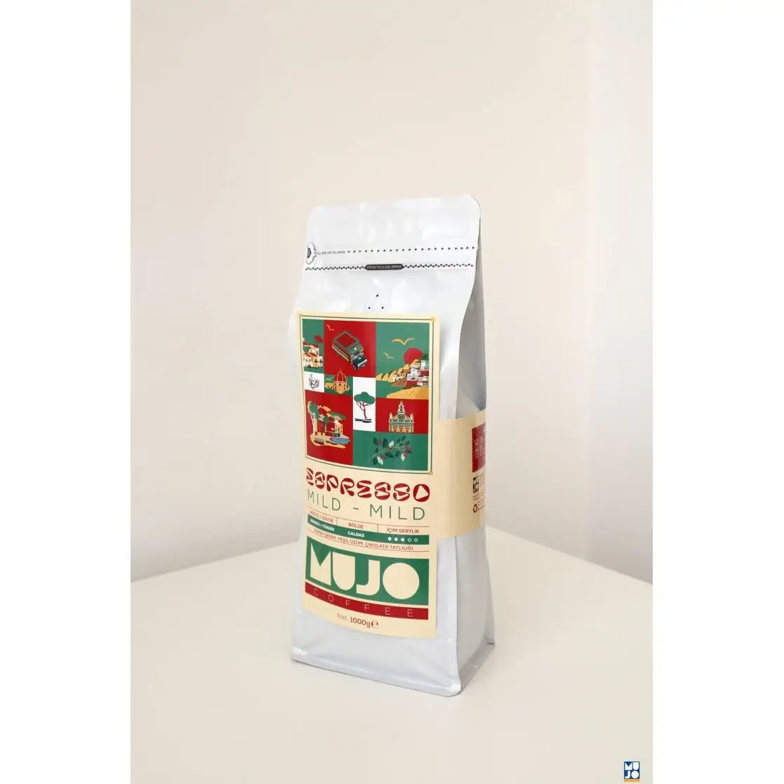 Mujo Coffee Espresso Mild 1000 gr. Taze Kavrulmuş Çekirdek Kahve - Mujo Coffee (1)