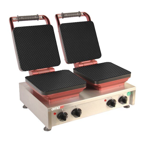 Omake Dondurma Kornet Makinesi, İkili, Elektrikli, KRN01.E22 - Omake