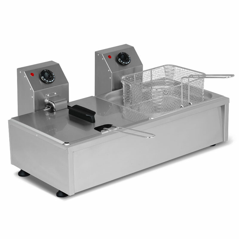 Omake Fritöz, Hızlı Isınan, Elektrikli, 8+8 Lt, FRT21.E21 - Omake