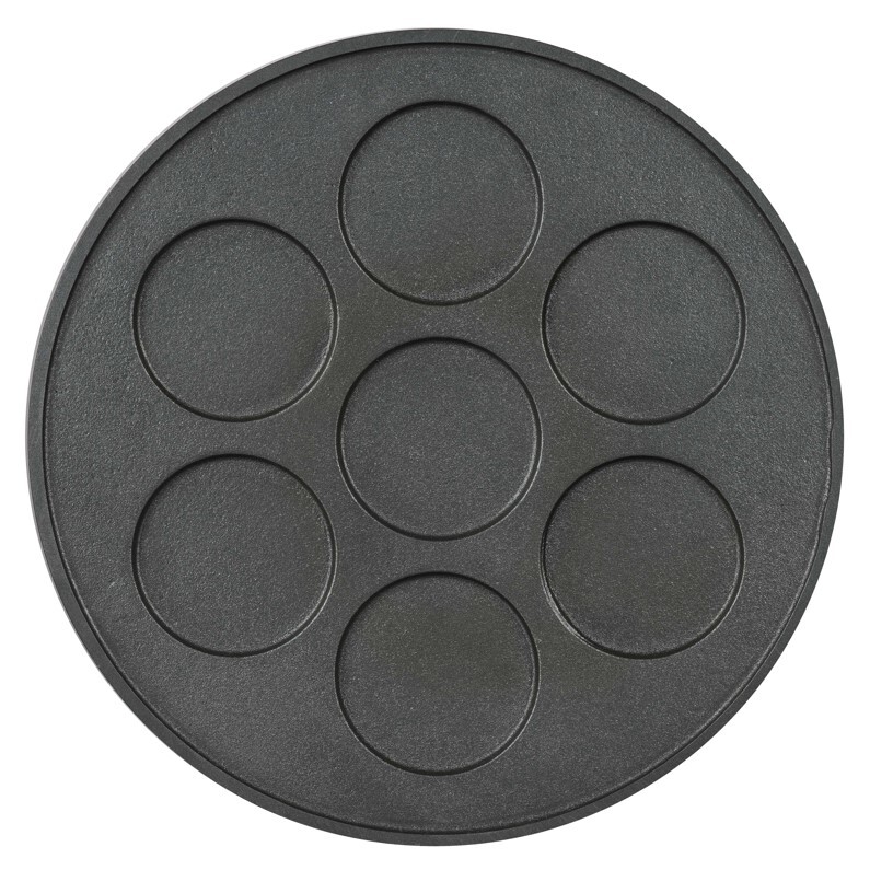 Omake Krep Makinesi Kalıbı, 7 Bölümlü Yuvarlak Teflonlu, KRP99.KL - Omake