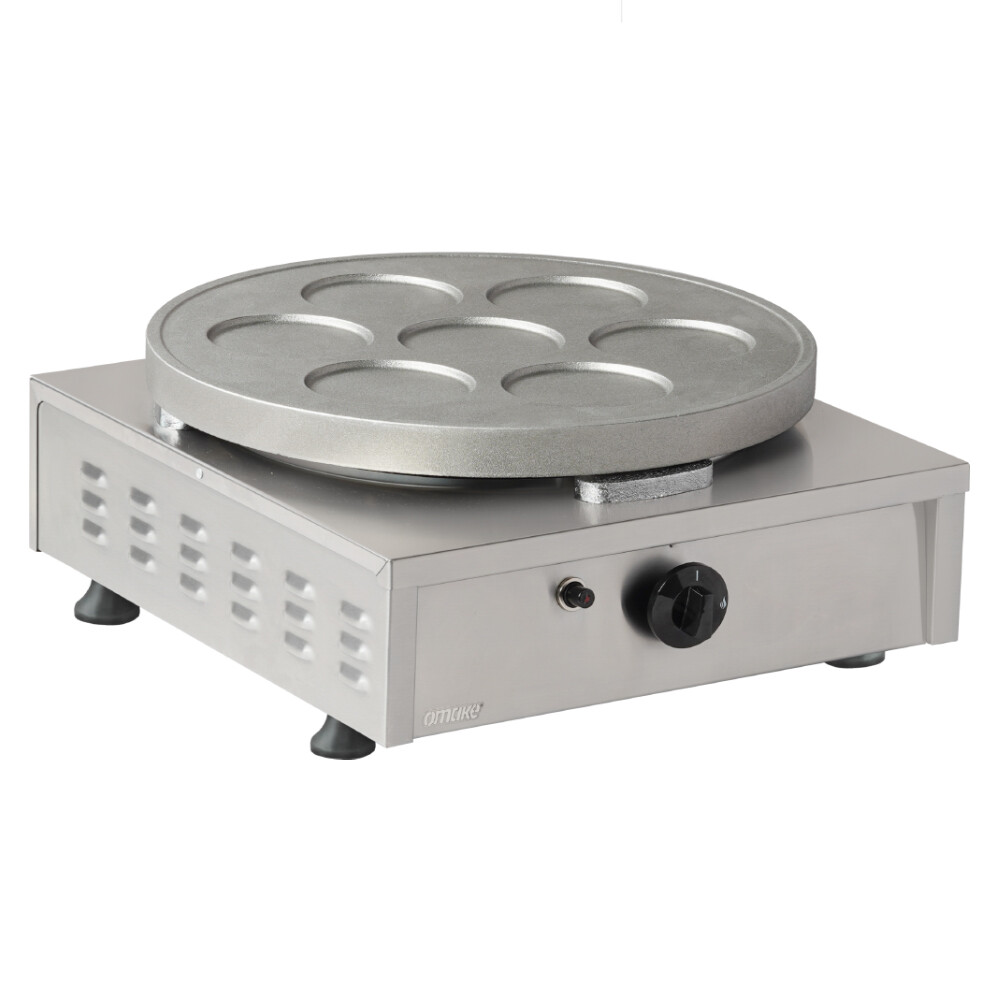 Omake Pankek Makinesi, 14 Bölümlü, Tekli, Yuvarlak, PNK03.N11, Gazlı - Omake