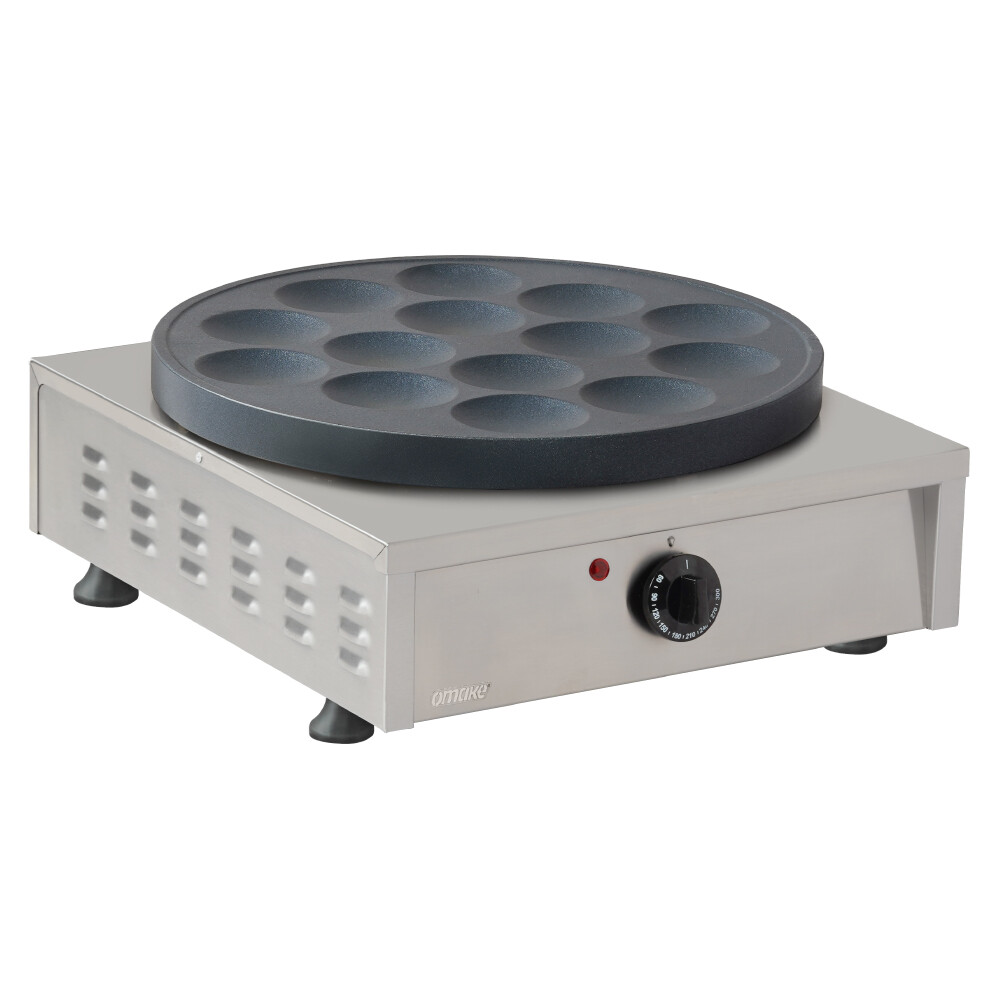 Omake Pankek Makinesi, 14 Bölümlü, Tekli, Yuvarlak, PNK04.E11, Teflon - Omake