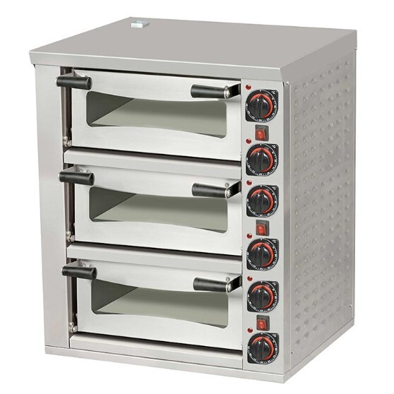 Omake Pizza Fırını, Pişirme Taşlı, Elektrikli, 40x40, 3 Katlı, FPZ01.E31 - Omake
