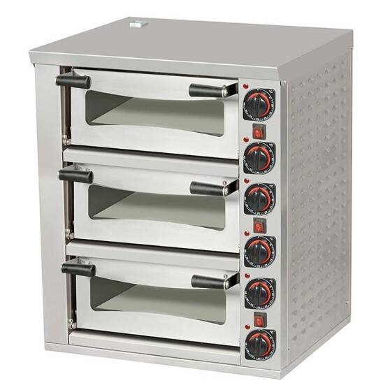 Omake Pizza Fırını, Pişirme Taşlı, Elektrikli, 40x40, 3 Katlı, FPZ01.E31 - 1